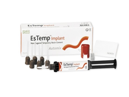 ЭсТемп / EsTemp Implant - цемент для временной фиксации коронок на имплант (8г), Spident / Корея