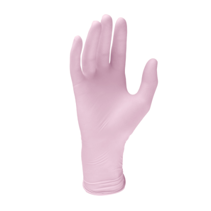 Перчатки MONOART розовый (M) - латексные, текстурированные (50пар), Euronda / Италия