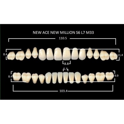 Зубы планка 28 шт MILLION NEW ACE S6/A2